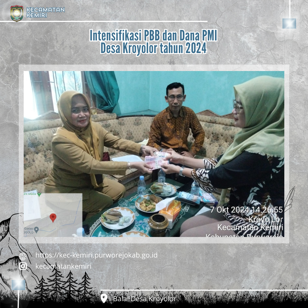 Intensifikasi PBB dan Dana PMI Desa Kroyolor tahun 2024