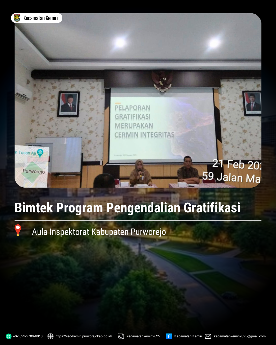 Bimtek Program Pengendalian Gratifikasi Digelar di Purworejo