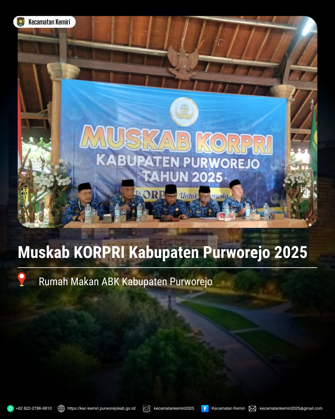 Muskab KORPRI Kabupaten Purworejo Tahun 2026 Digelar, Ketua dan Pengurus Baru Terpilih