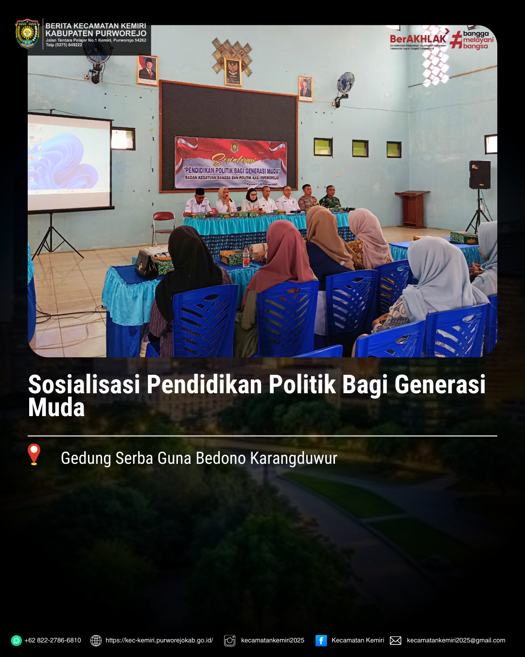 Sosialisasi Pendidikan Politik Bagi Generasi Muda