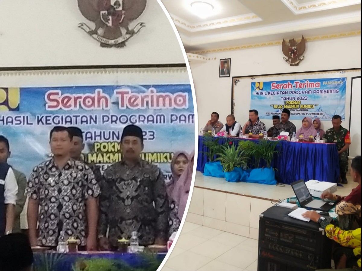 Serah Terima Hasil Kegiatan Program Pamsimas Tahun 2023 Desa Rejowinangun