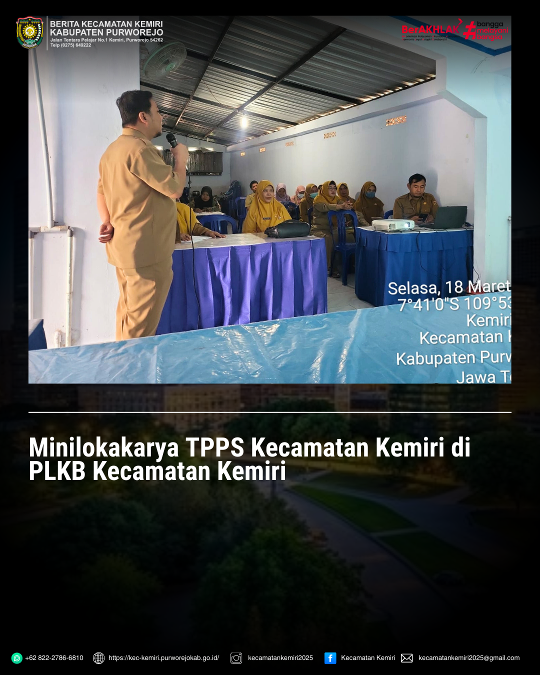 Minilokakarya TPPS Kecamatan  Kemiri