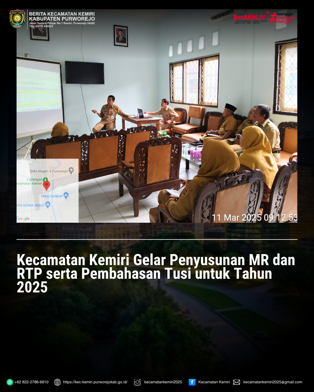 Penyusunan MR, RTP dan Pembahasan Tusi tahun 2025