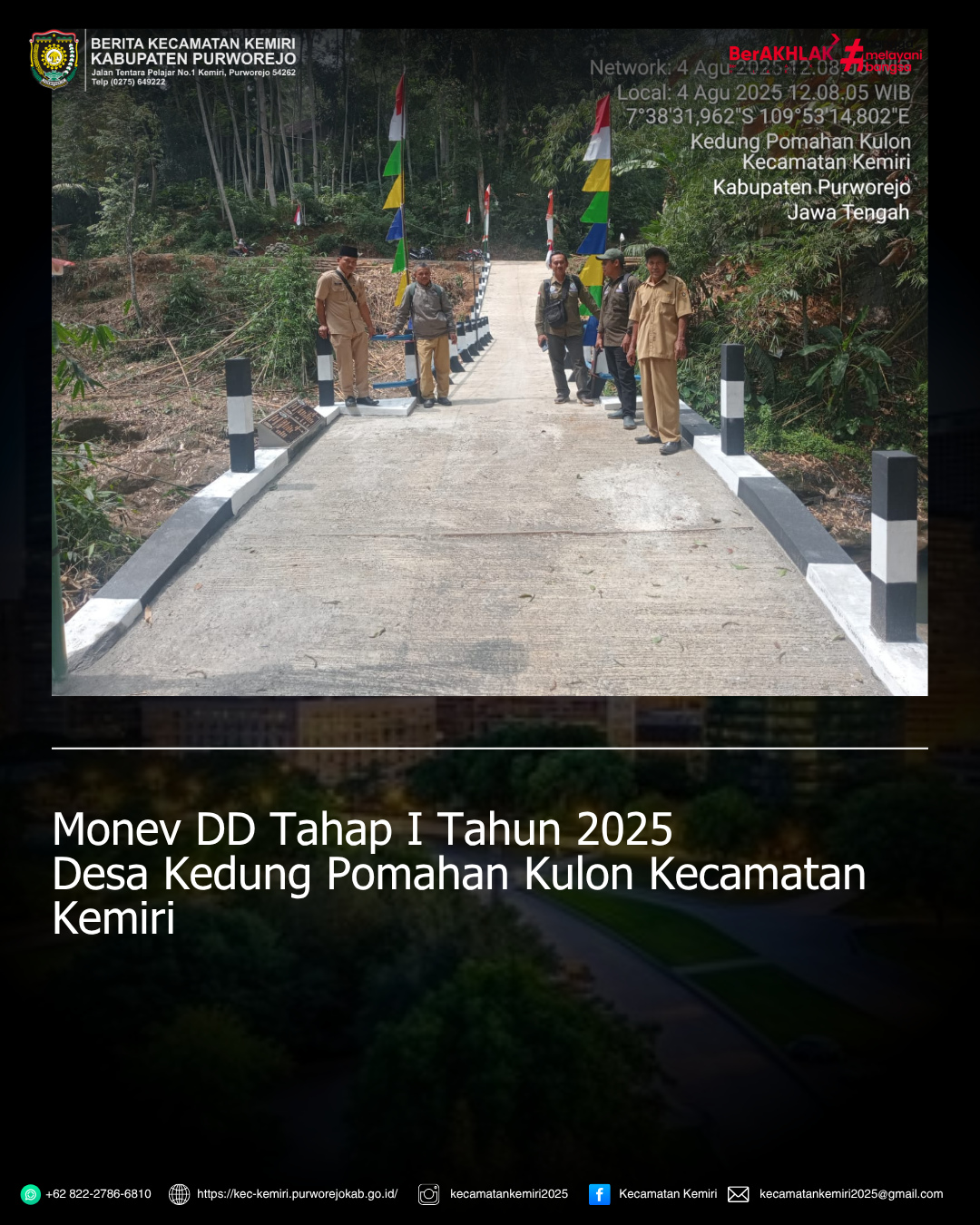 Monev DD Tahap I Tahun 2025 Desa Kedung Pomahan Kulon