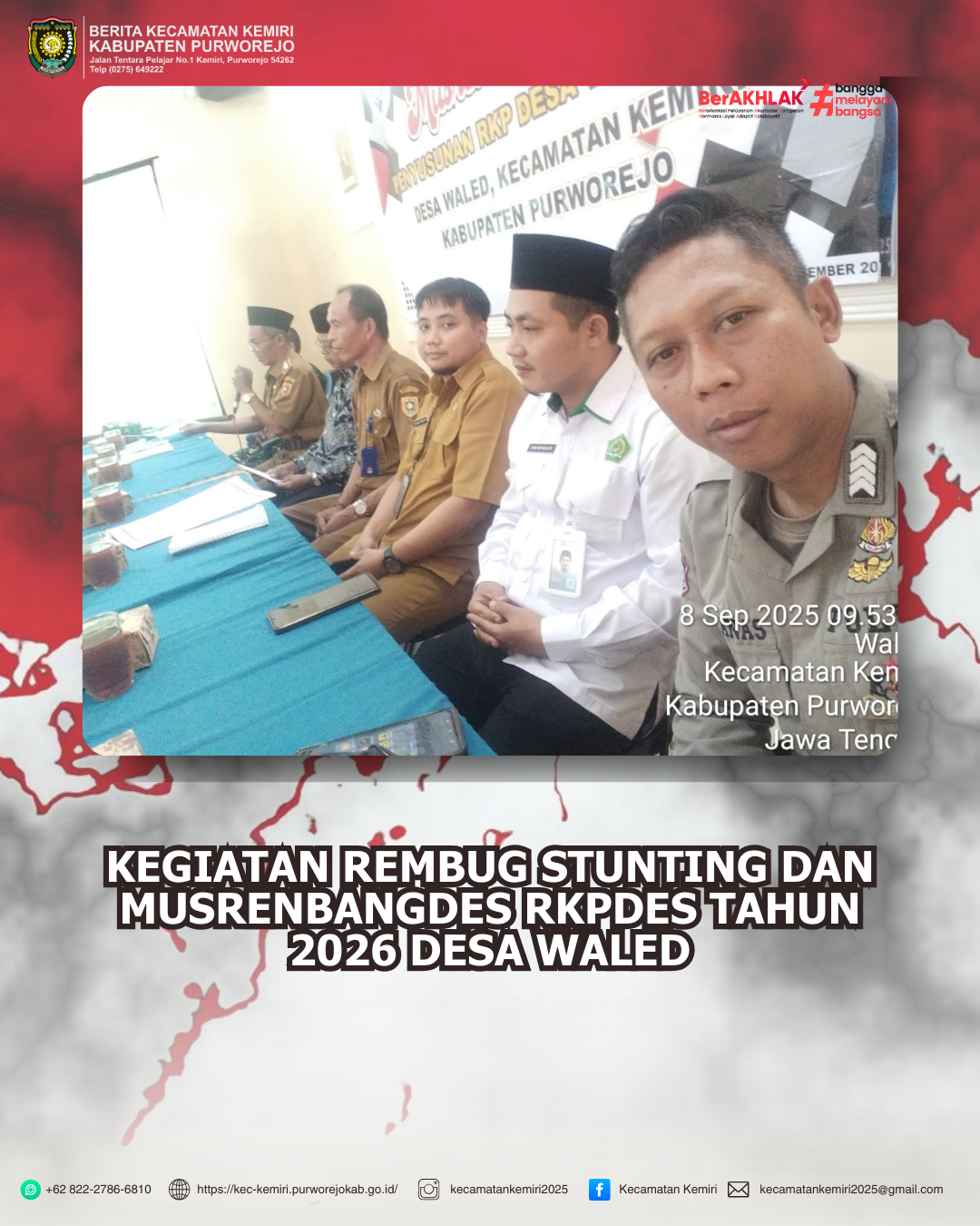 Kegiatan Rembug Stunting dan Musrenbangdes RKPDes Tahun 2026 Desa Waled