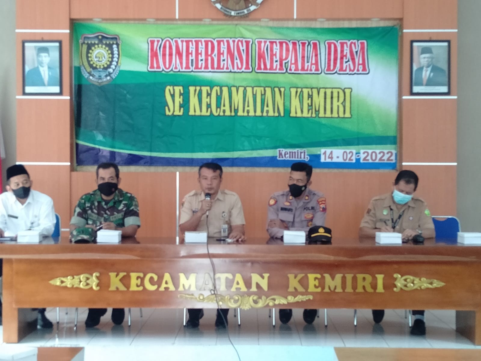 Konferensi Kepala Desa Bulan Februari 2022 Kecamatan Kemiri 