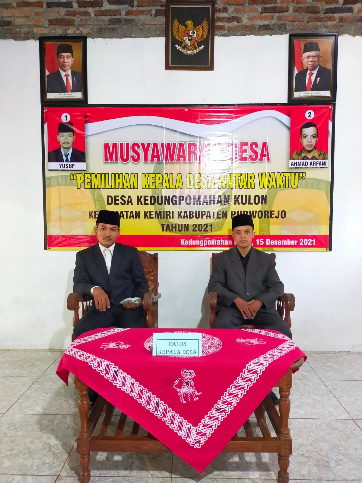 Pelaksanaan Musyawarah Desa Pilkades Antar Waktu Desa Kedung Pomahan Kulon  Tahun 2021 