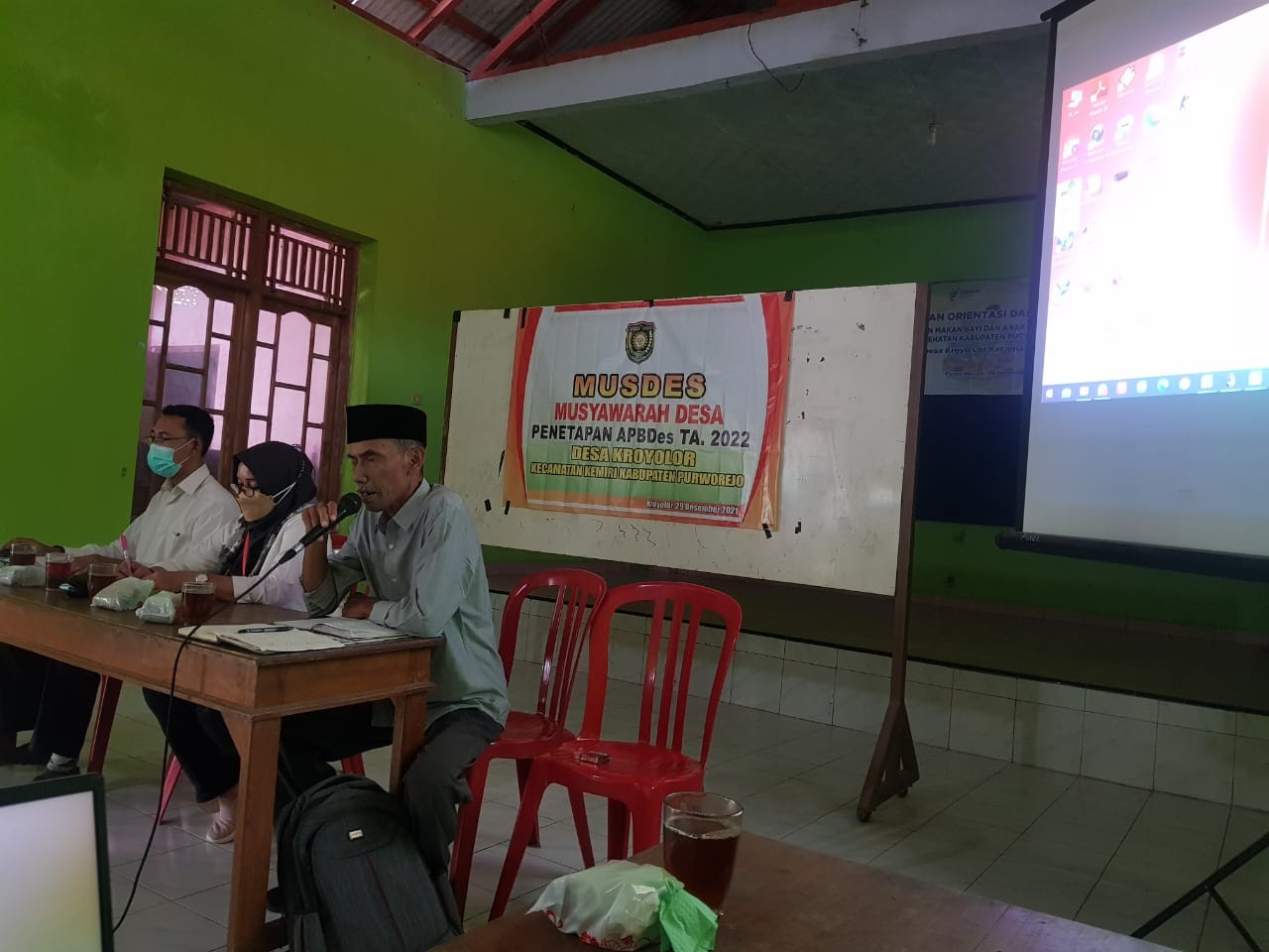 Musdes Penetapan APBDes Tahun 2022 Desa Kroyolor 